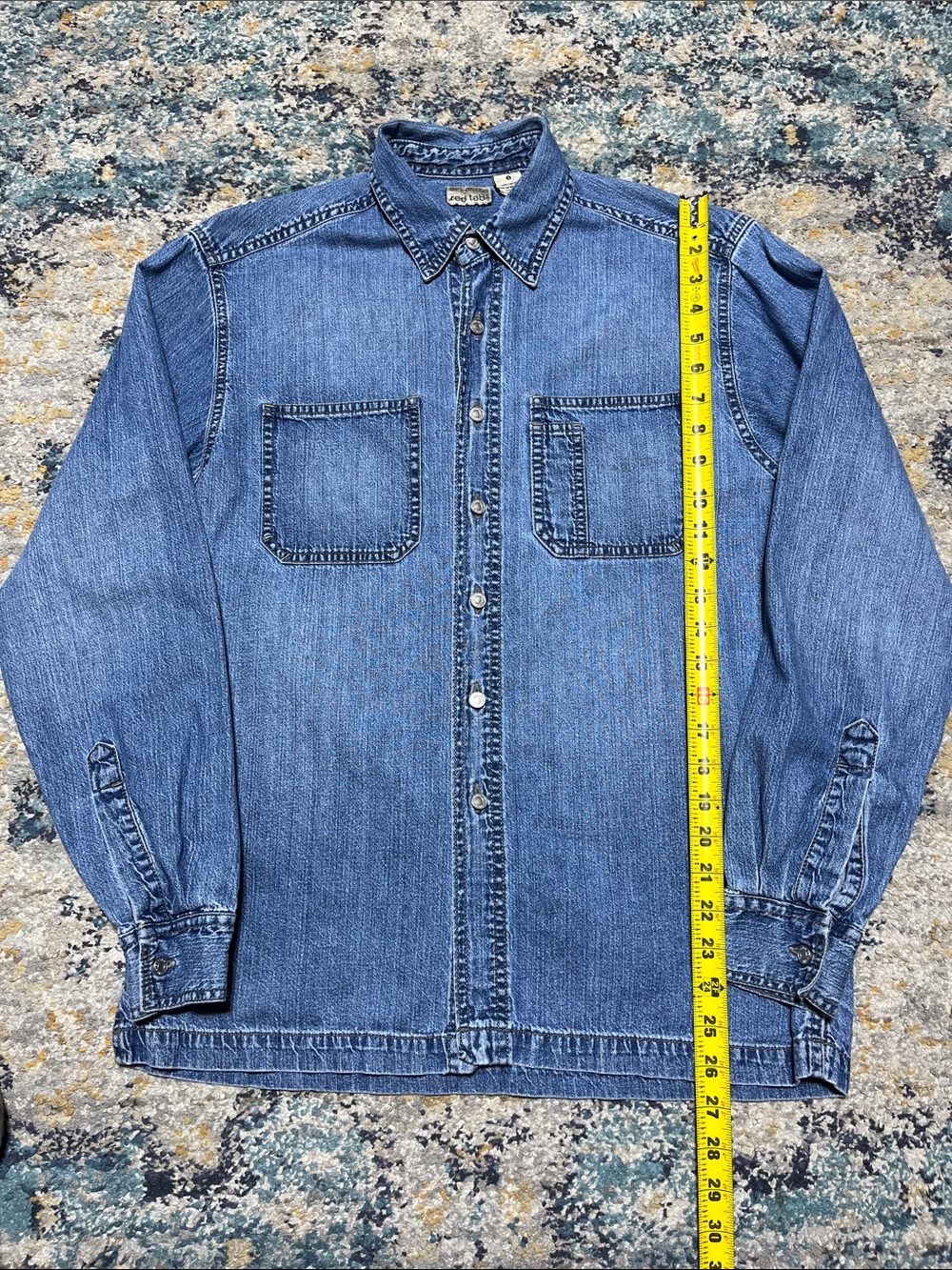 Levi's Red Tab Denim Button-Down Shirt Size S - Picture 3 of 15